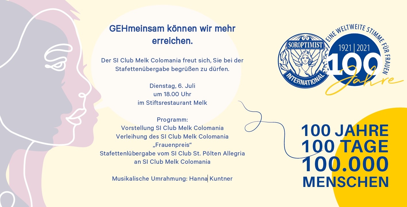 100 Jahre Soroptimist- Übergabe des ‚Feuers‘ von Club St.Pölten an Club Melk