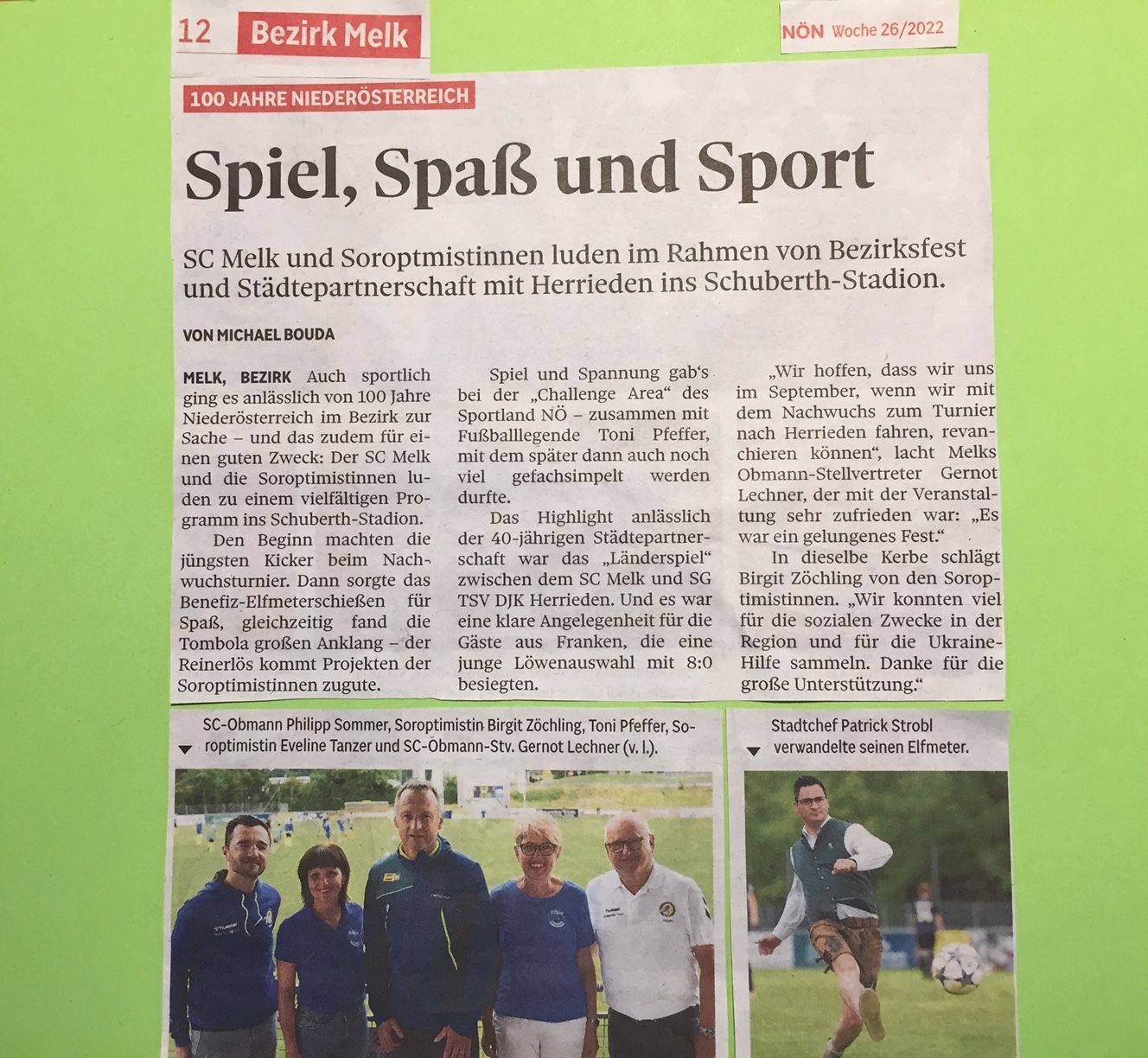 Soroptimist Melk trifft Fußball